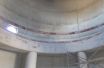 Concrete support beam for wet silo hopper