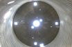 Inside view of cone roof.   No interior exposed beams or ledges for product remains or infestations to begin.